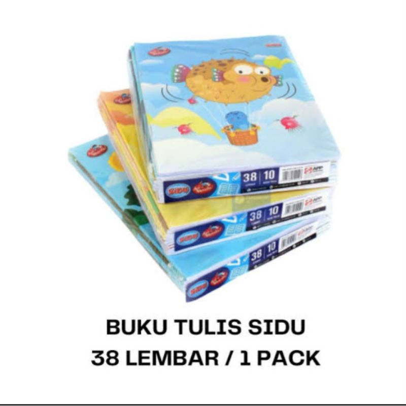 

buku tulis 38 lembar 1 pak isi 10 buku sidu