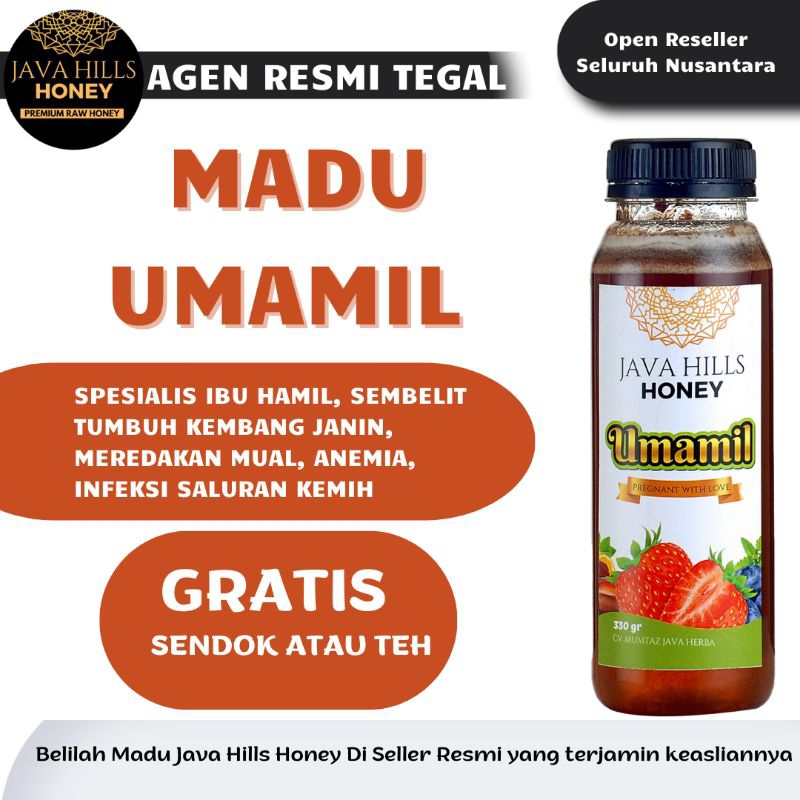 

Java Hills Honey Madu Umamil Nutrisi Ibu Hamil Tumbuh Kembang Janin Meredakan Mual Anemia Infeksi Saluran Kemih Sembelit Herbal Premium 100% Original Murni Asli Javahills 320gr