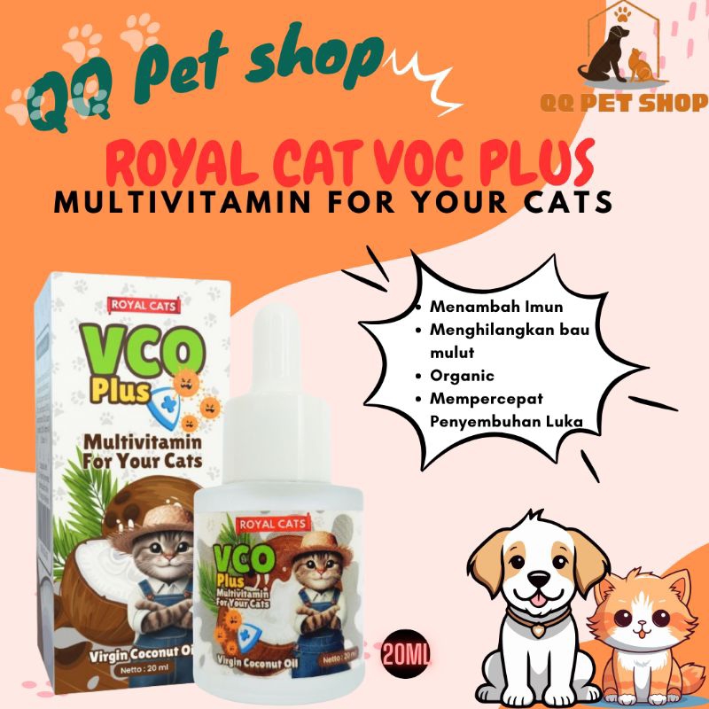 ROYAL CAT VIRGIN COCONUT OIL kucing Anjing | vitamin Hewan VCO kucing murni minyak kelapa 20ml