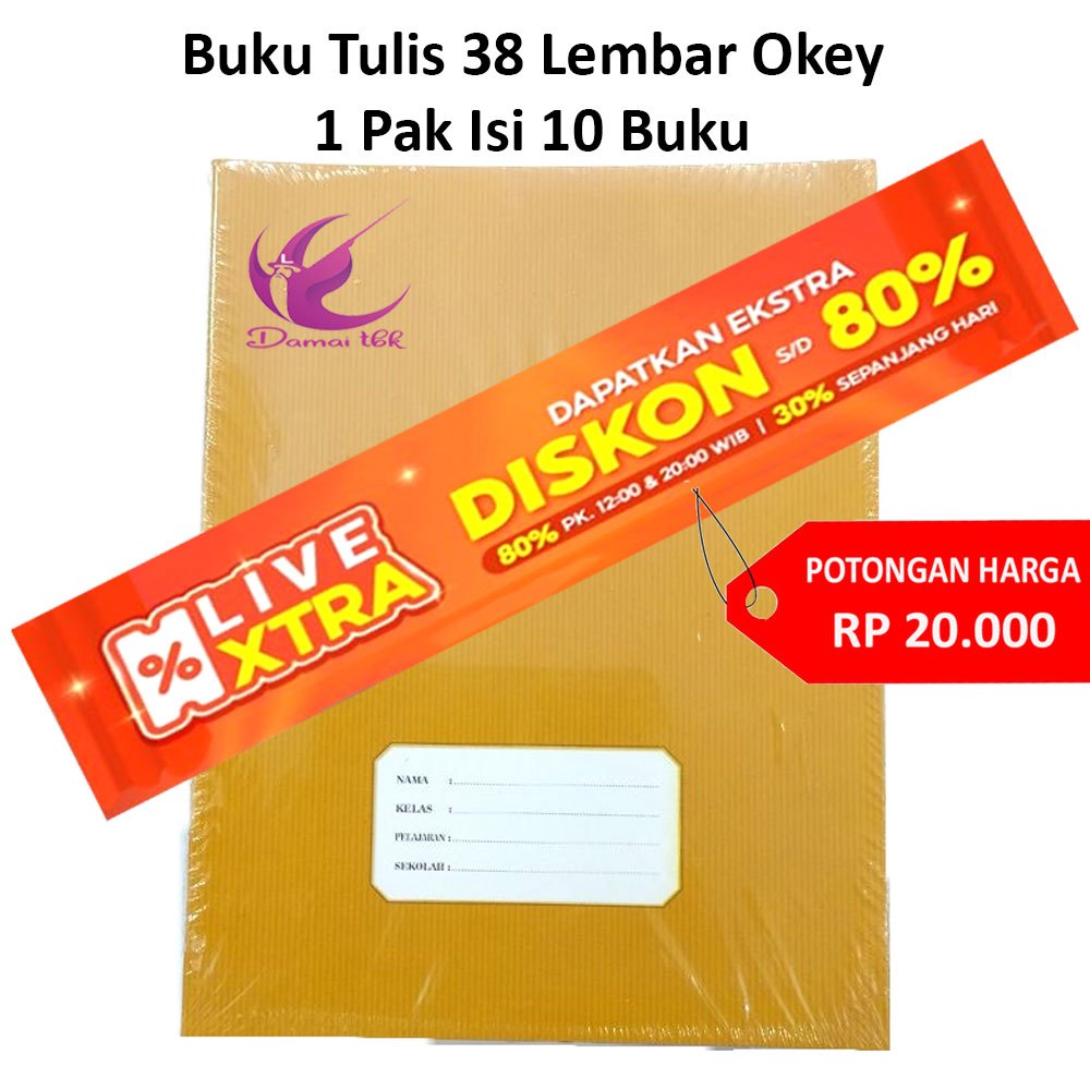 

RK Buku Tulis Okey 38 Lembar (Isi 10 buku)