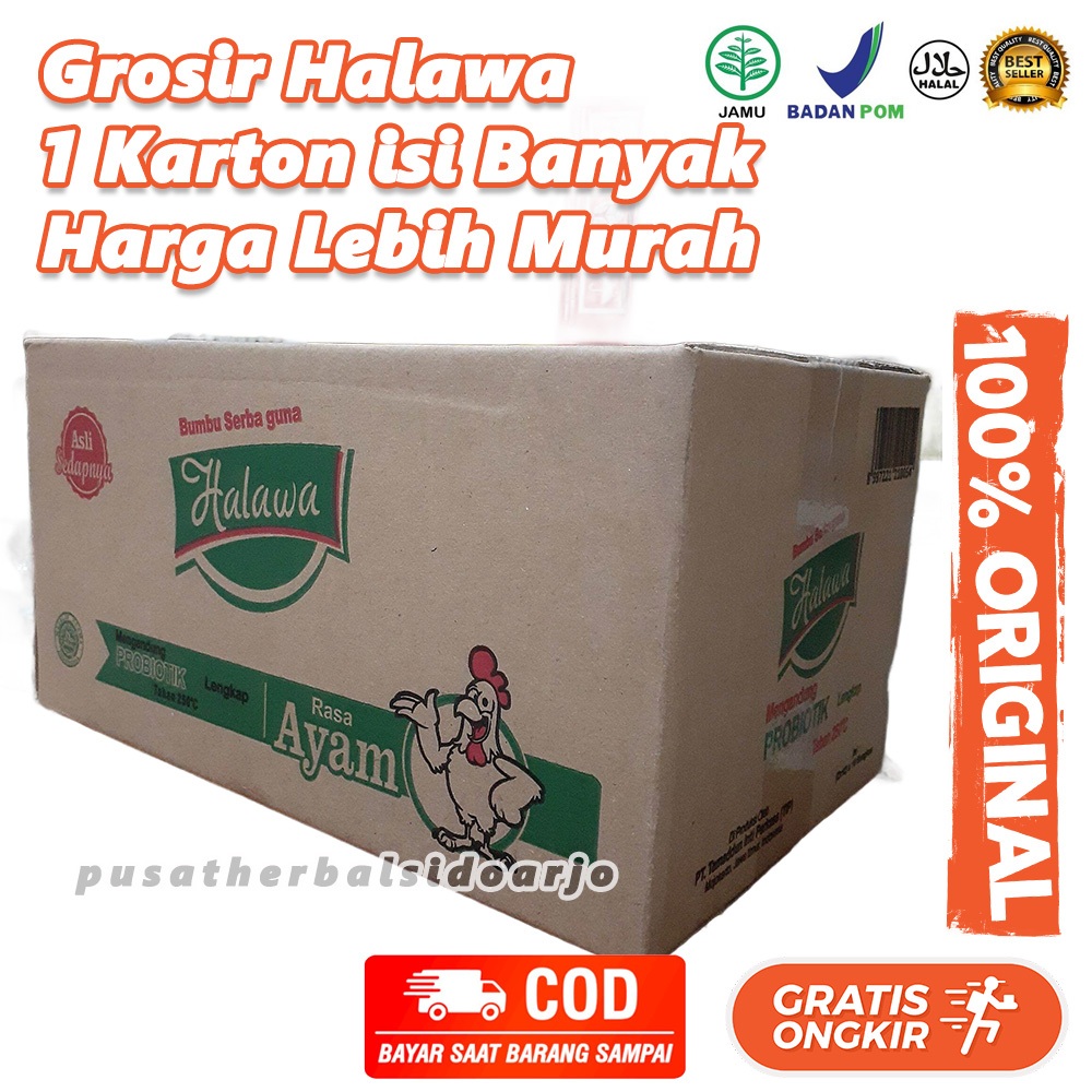 

Bumbu Masak Halawa 1 Karton Murah Bumbu Masak Organik Sehat Halal Halawa Kaldu Penyedap Rasa