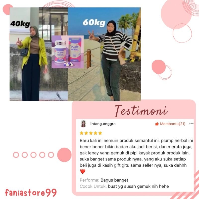 PROMO PLUMP HERBAL BPOM PENGGEMUK BADAN 30 KAPSUL AMAN