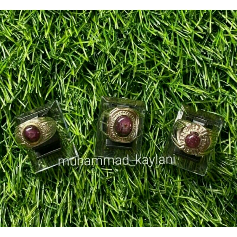 cincin batu akik ruby daging grade a(N)