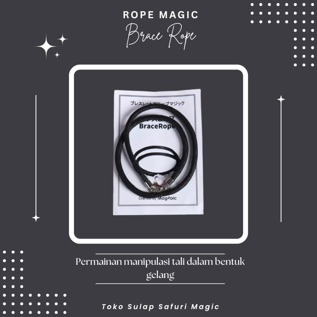 Alat Sulap Brace Rope - Sulap Tali Putus Nyambung - Sulap Ilusi - Sulap Gelang - Toko Sulap