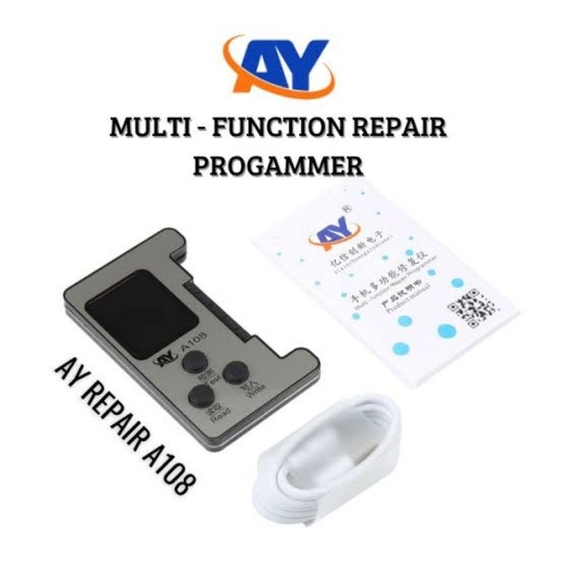 AY-A108- alat repair programmer face id - battery - truetone for iphone 7-15 series