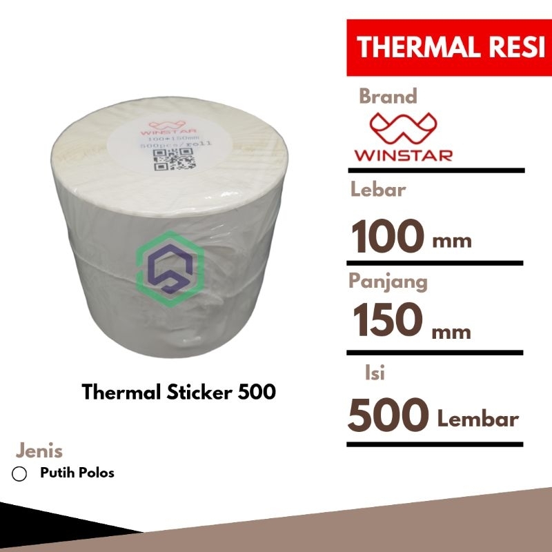 

Label Thermal Sticker Resi Pengiriman isi 500 Lembar