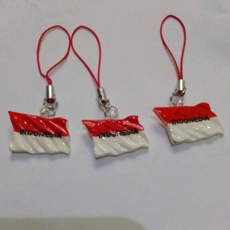 gantungan hp bendera merah putih