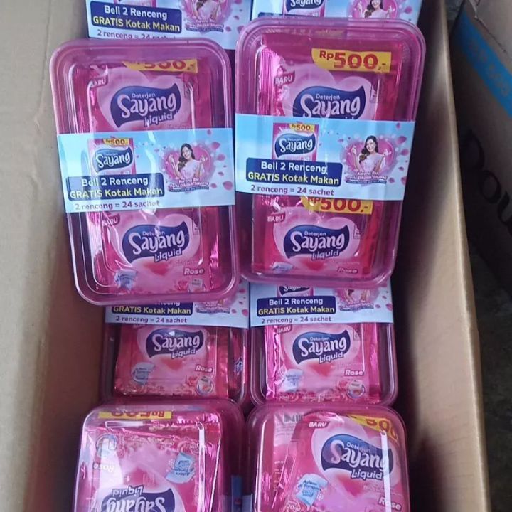 Sabun detergent sayang cair 24sachet free box