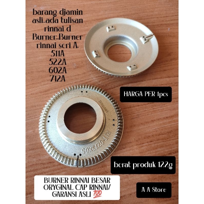 ORIGINAL BURNER KOMPOR RINNAI TURBO 8cm BERGARANSI ASLI