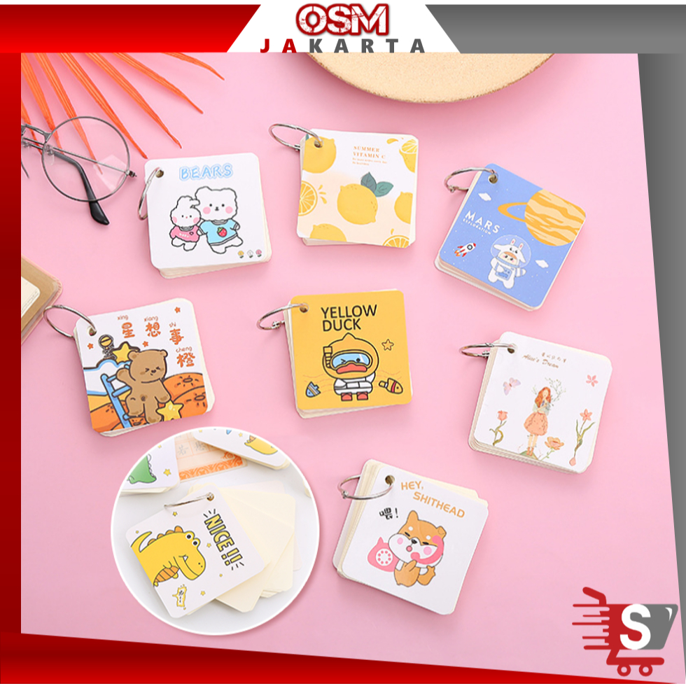 

OSM JKT S6339 Notes Mini Kartun Lucu / Notepad Ring Kartun / Notepad Portable / Memo Karakter / Student Ring Notepad / Office Memo