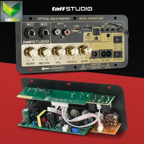 TaffSTUDIO Papan Audio Amplifier Karaoke Bluetooth with Optical FiberTaffSTUDIO Papan Audio Amplifie