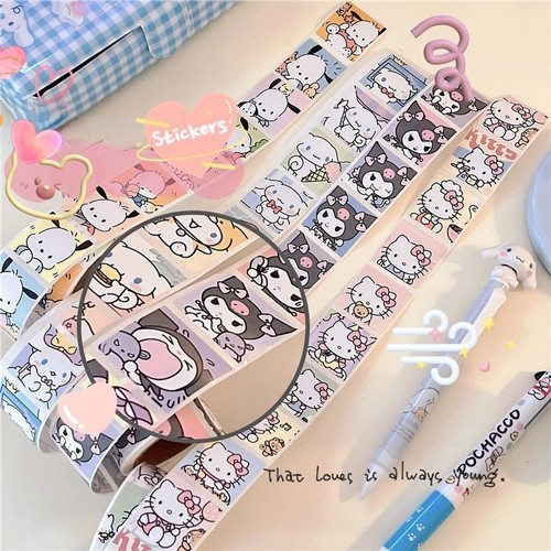 

(1 ROLL) STIKER LUCU VIRAL STIKER ANAK KARAKTER KUROMI SANRIO MELODY LOTSO STIKER SATUAN ECER THANK YOU