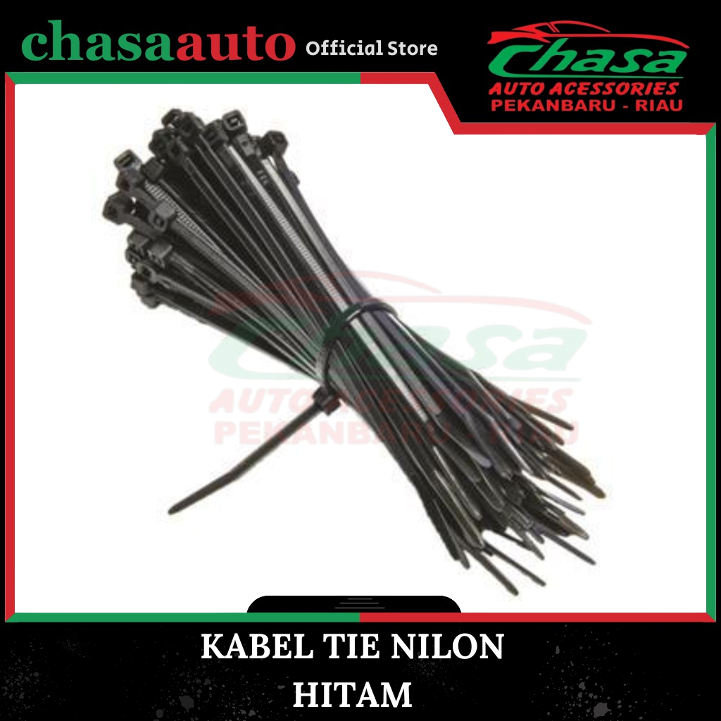 

(CHASA) KABEL TIE TIES NILON NYLON HITAM ISI 100 PCS