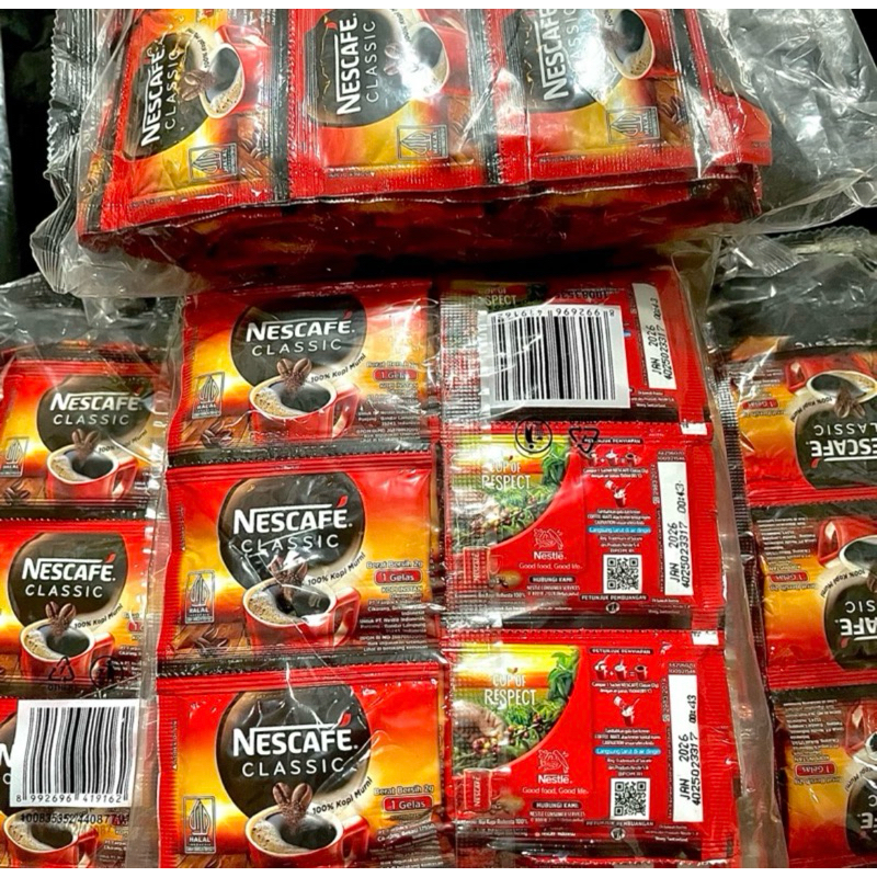 

NESCAFE Classic Kopi Instan Kopi Hitam 2g Sachet 60pcs