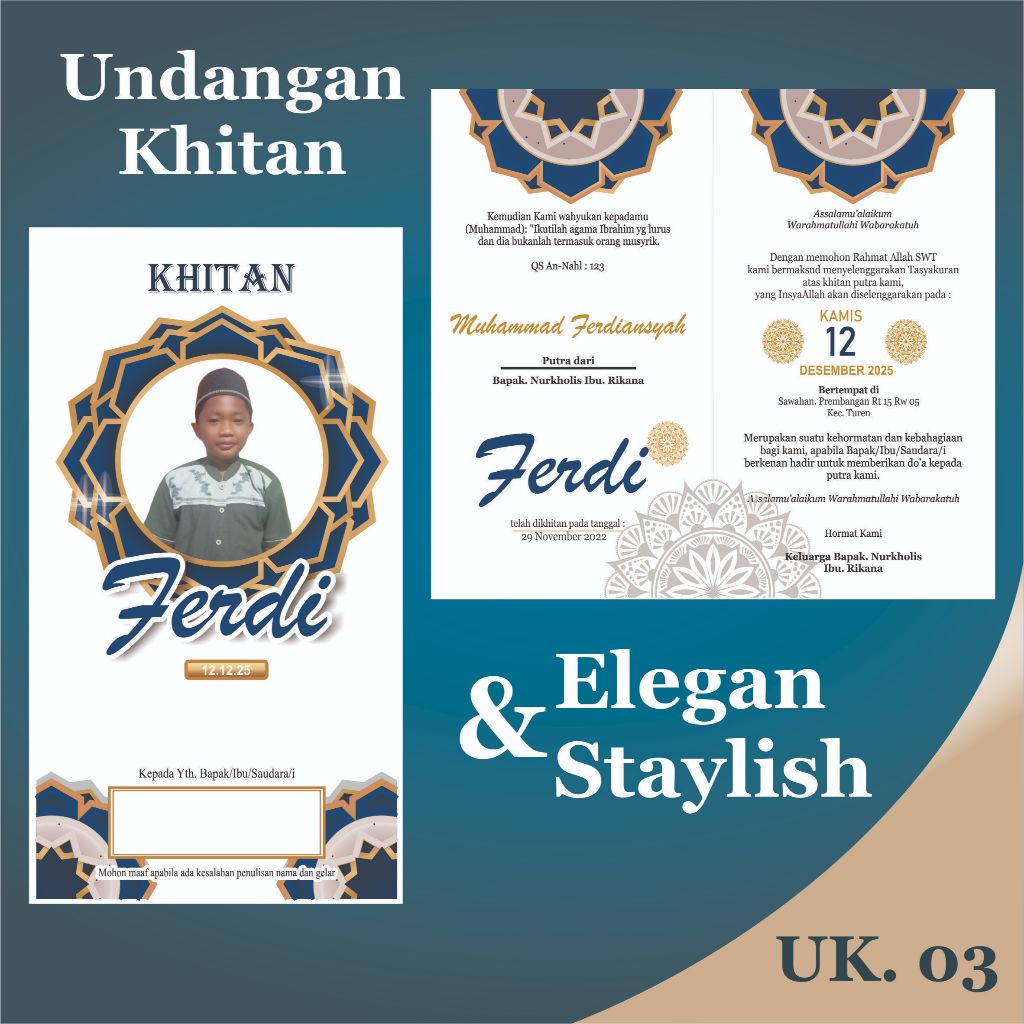 Undangan Khitan Unik