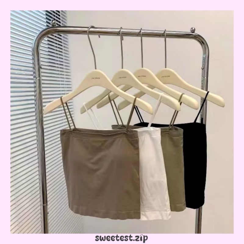 Tanktop Polos / Tanktop Dalaman Wanita / Bra Tanktop Tali Tipis