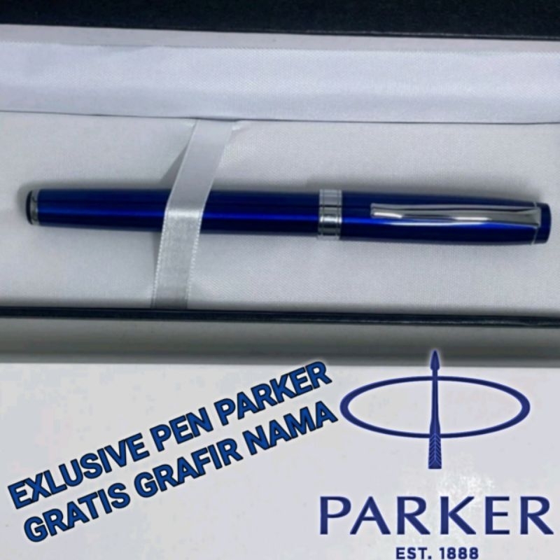 

bollpoint mewah luxury parker pen gratis box exlusive dan grafir nama