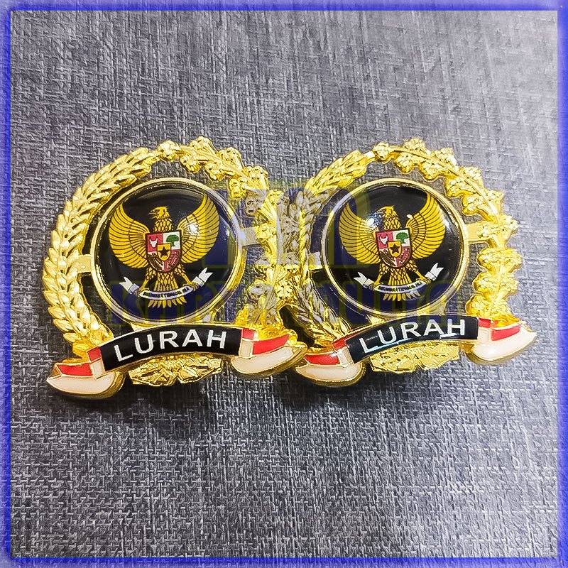 Pin Lurah Kades Padi Kapas Pin Lurah Garuda Hitam  - Karya Mulya