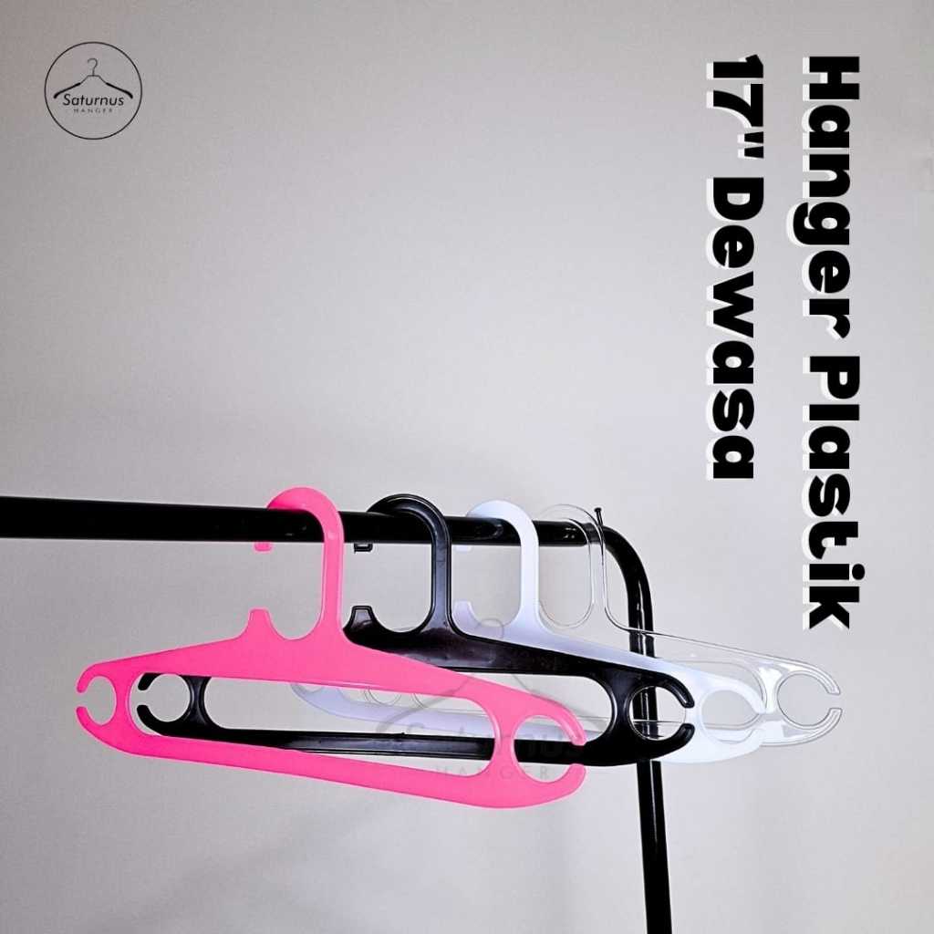 Hanger Plastik Hanger plastik untuk baju  Hanger plastik untuk Laundry  Hanger plastik 17 inchi-LSN