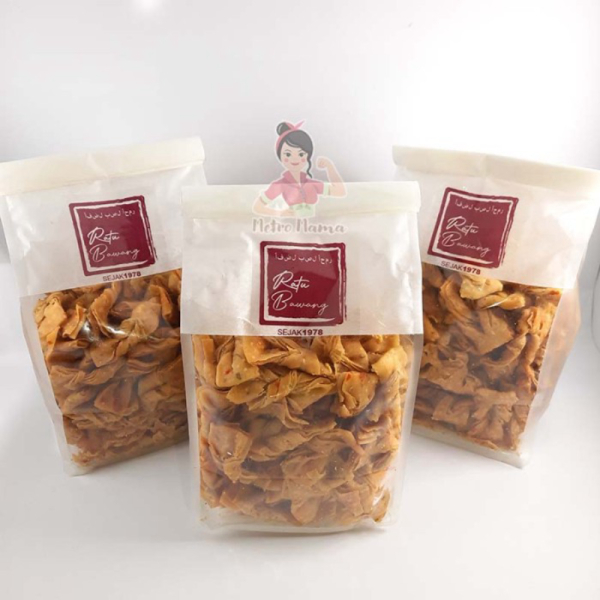 

Dijual Kue Bawang Pita Premium Ratu Bawang Enak Renyah Packing Zip Lock Diskon