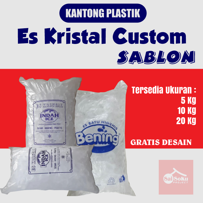 Plastik Es Kristal Sablon Merk - Kantong Plastik Kemasan Es kristal Custom Sablon Merk Sendiri | MOJ