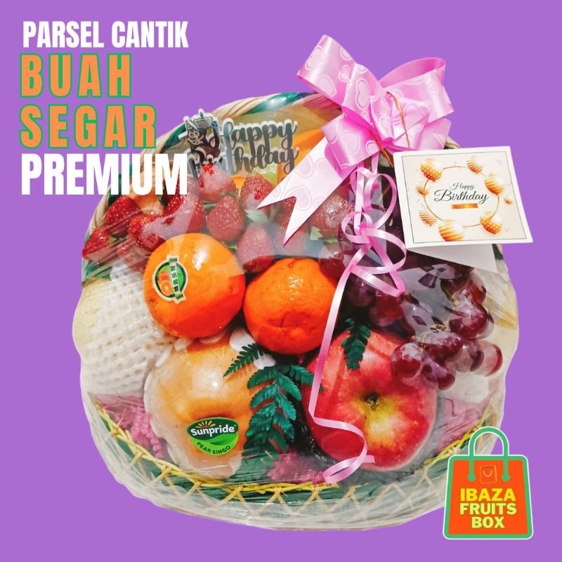 

Parsel Buah Thematik Ulang Tahun Ibaza fruitsBOX - Keranjang Besar Size L 32cm Buah Premium Kualitas Terbaik
