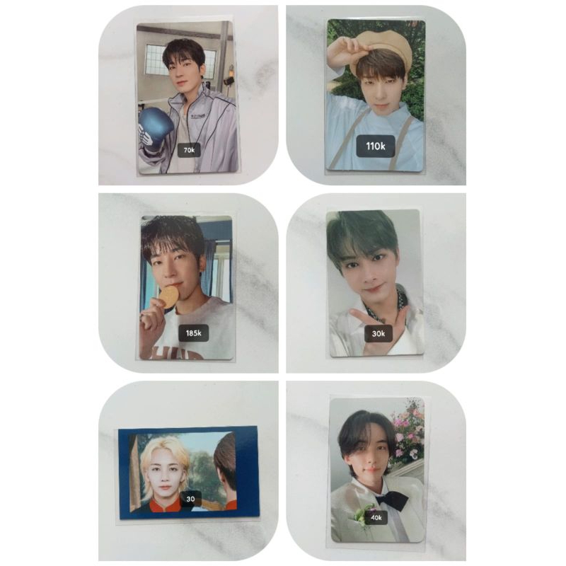 PHOTOCARD SEVENTEEN wonwoo wonu jun jeonghan mingyu baret an ode cafe tray fml carver tinju boxing g