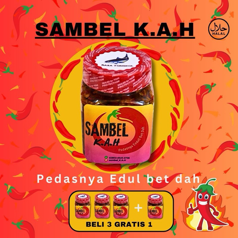 

PROMO BELI 3 GRATIS 1 !!! sambel ikan tongkol, pedasnya endull bet