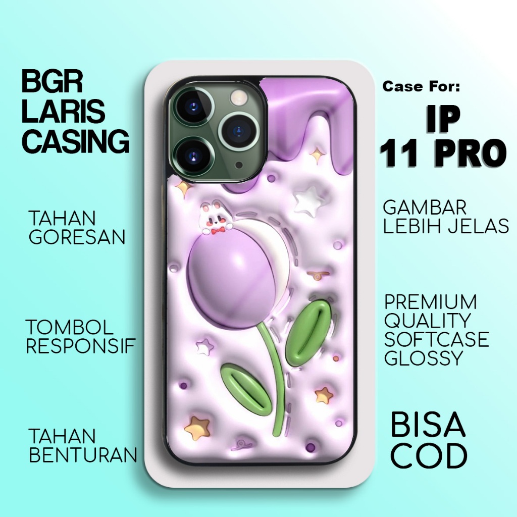 Case IP 11 Pro Terbaru - IP 11 Pro Motif Cute03 - Hardcase Premium Glossy - Softcase Hp IP - Casing 
