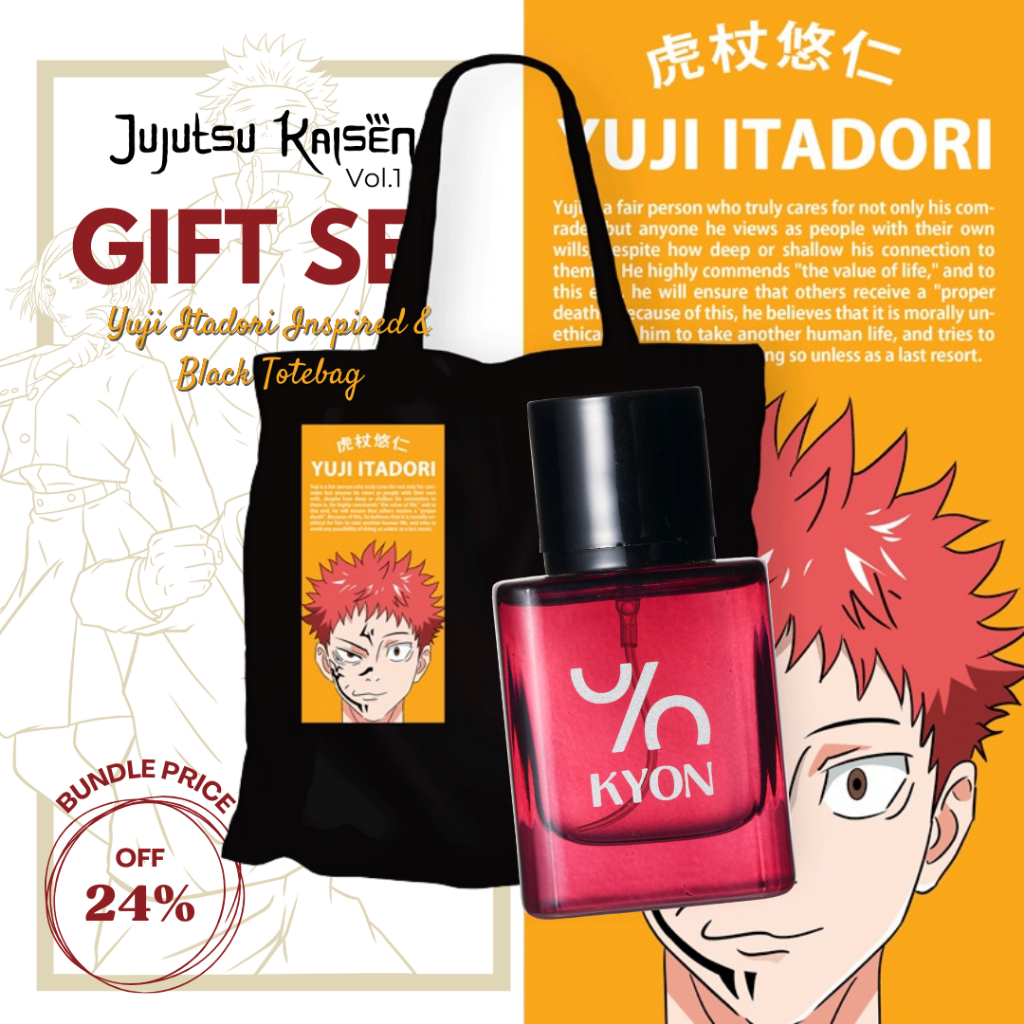 

Gift Set - Perfume & Totebag Kanvas Jujutsu Kaisen BLACK EDITION