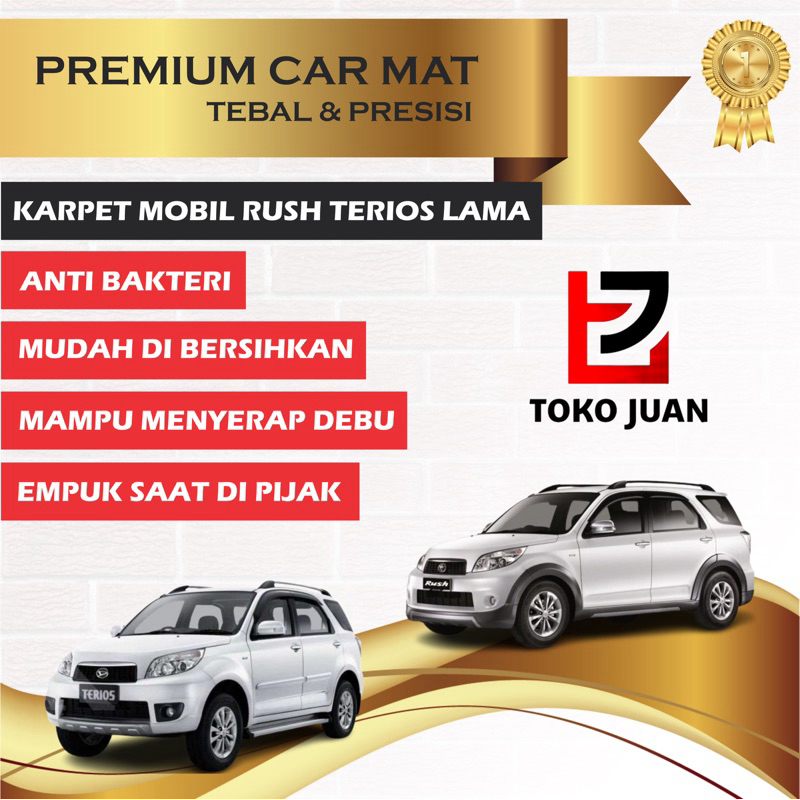 Karpet Aksesoris Mobil Mie Bihun Toyota Rush Daihatsu Terios Lama