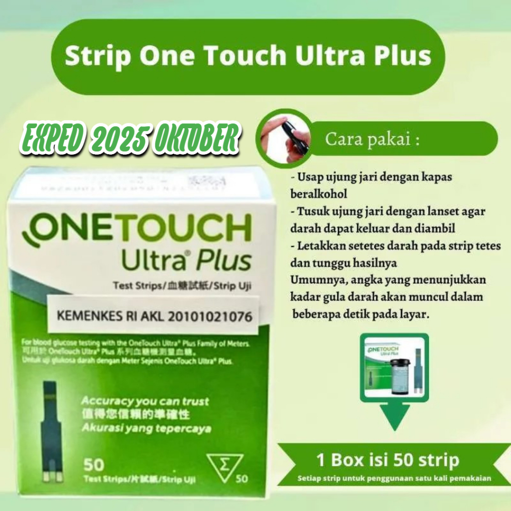 Strip Onetouch Ultra Plus Flex / Strip One Touch Ultra Plus Isi 50 Test