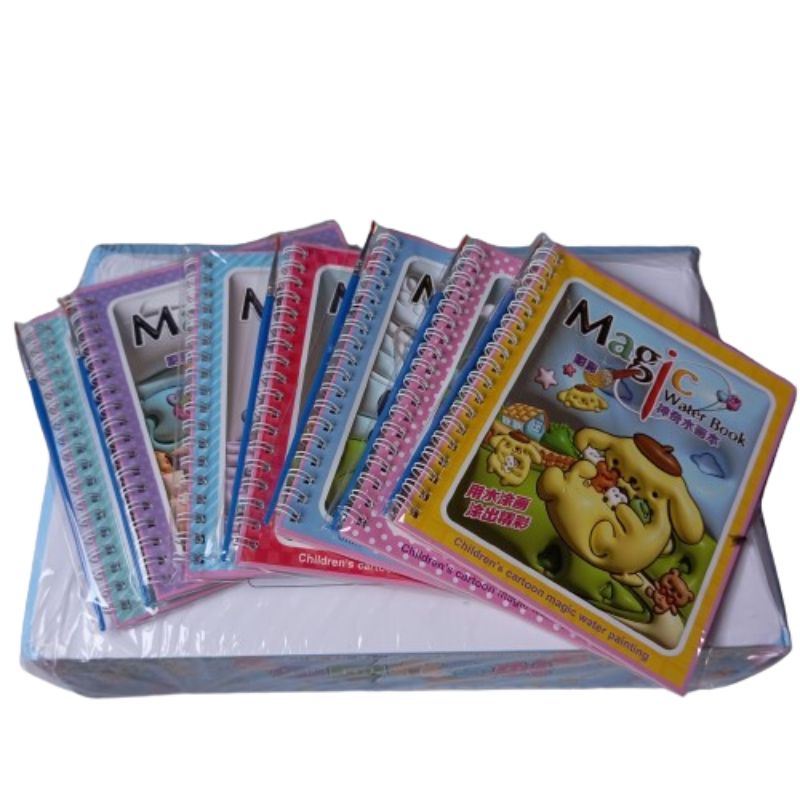 

MAGIC WATER BOOK Buku gambar Dengan Air Drawing Magic Water Book Mewarnai Painting Mainan Edukasi
