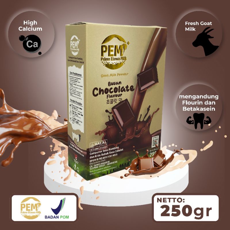 

PEM+ Etawa Milk rasa Cokelat kemasan 250gram