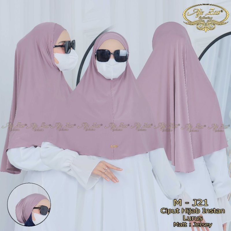 Ciput Hijab Instan Lurus J21-M Ory Aje Zas Matt Jersey