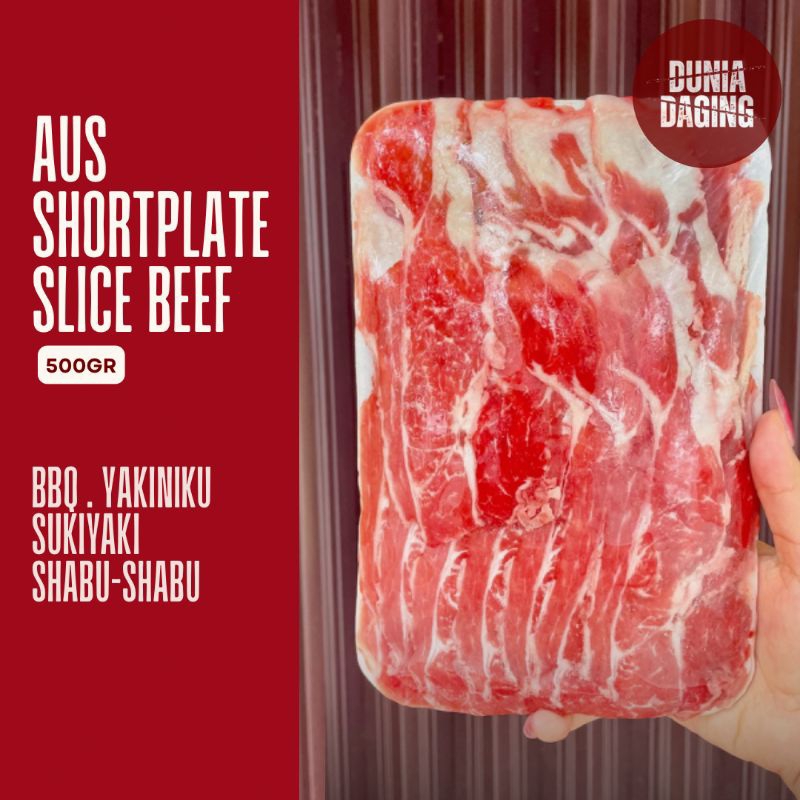 

AUS ShortPlate Slice Beef 500gr - Daging iris yakiniku teriyaki shabu beef