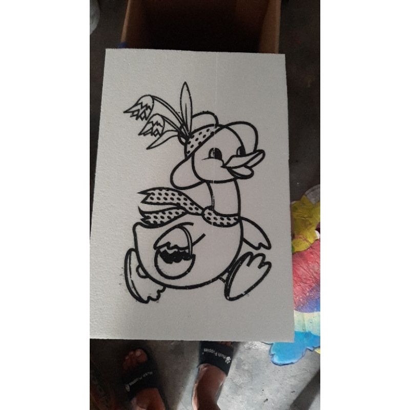 

styrofoam lukis polos 20pcs udah ada gambar gabus lukis anak mewarnai edukasi