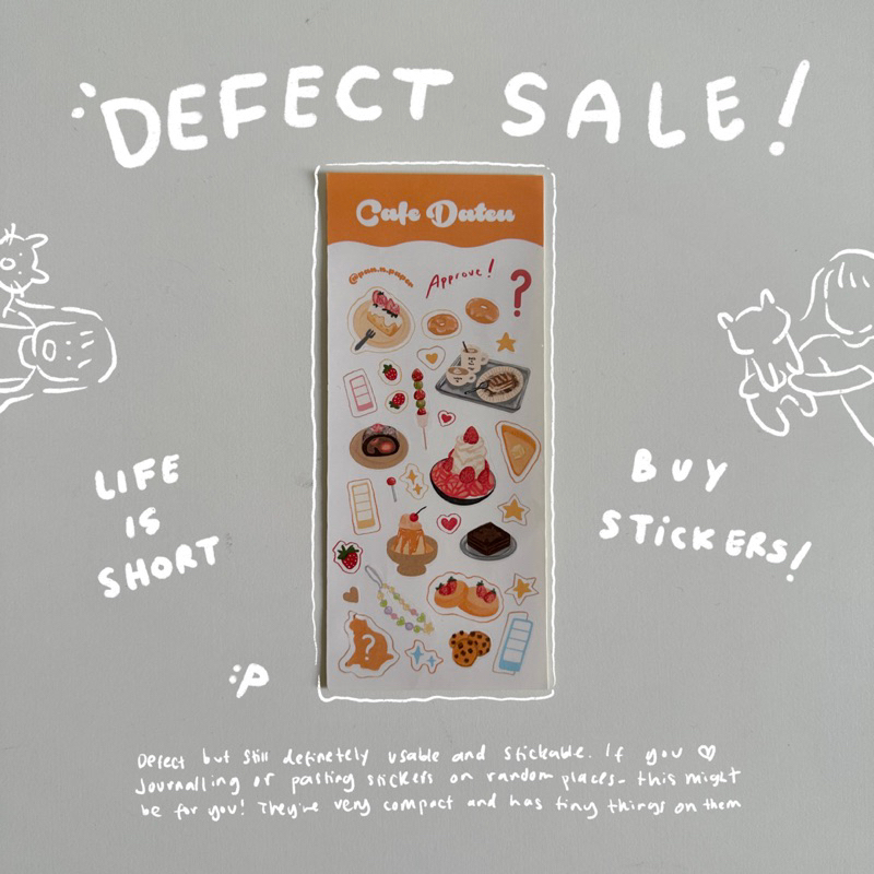 

[defect sale] cafe dateu sticker sheet