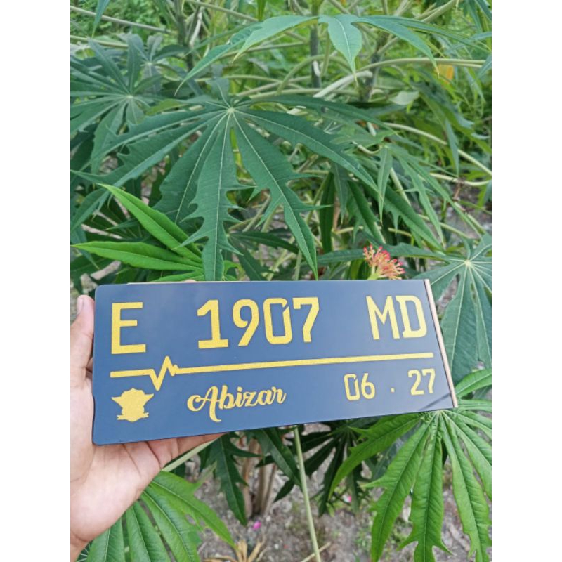 PLAT NOMOR MOTOR AKRILIK FREE CUSTOM NAMA