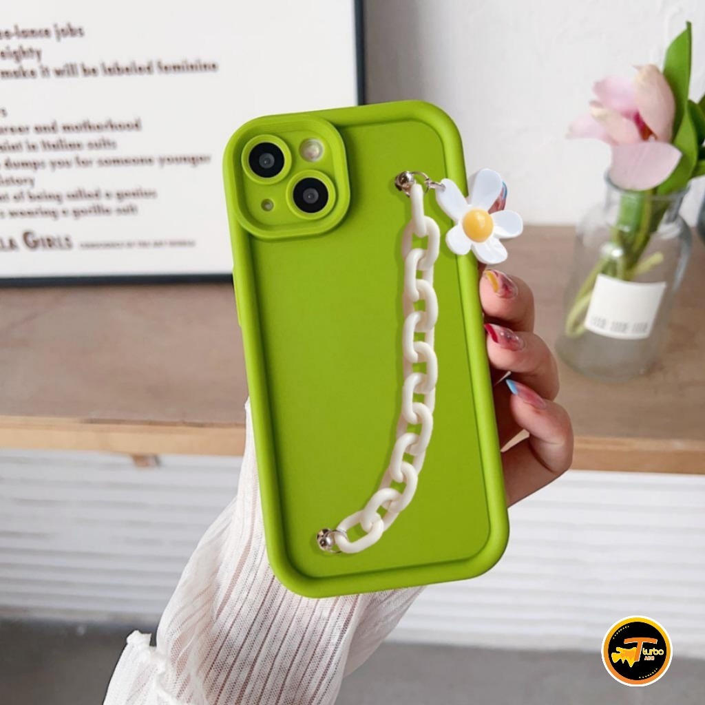 GC94 CASE CASING SILIKON MATTE ROSE DAISY CHAIN GRIP - CASING HP COMPATIBLE FOR OPPO A60 A74 A95 A76