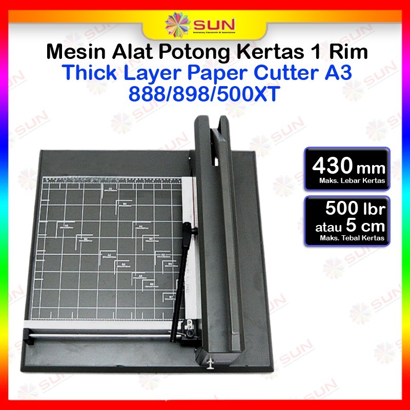 Mesin Pemotong Kertas 1 rim A3 888/898/500XT  Kualitas Super Premium( Alat Potong Kertas / Paper Cut