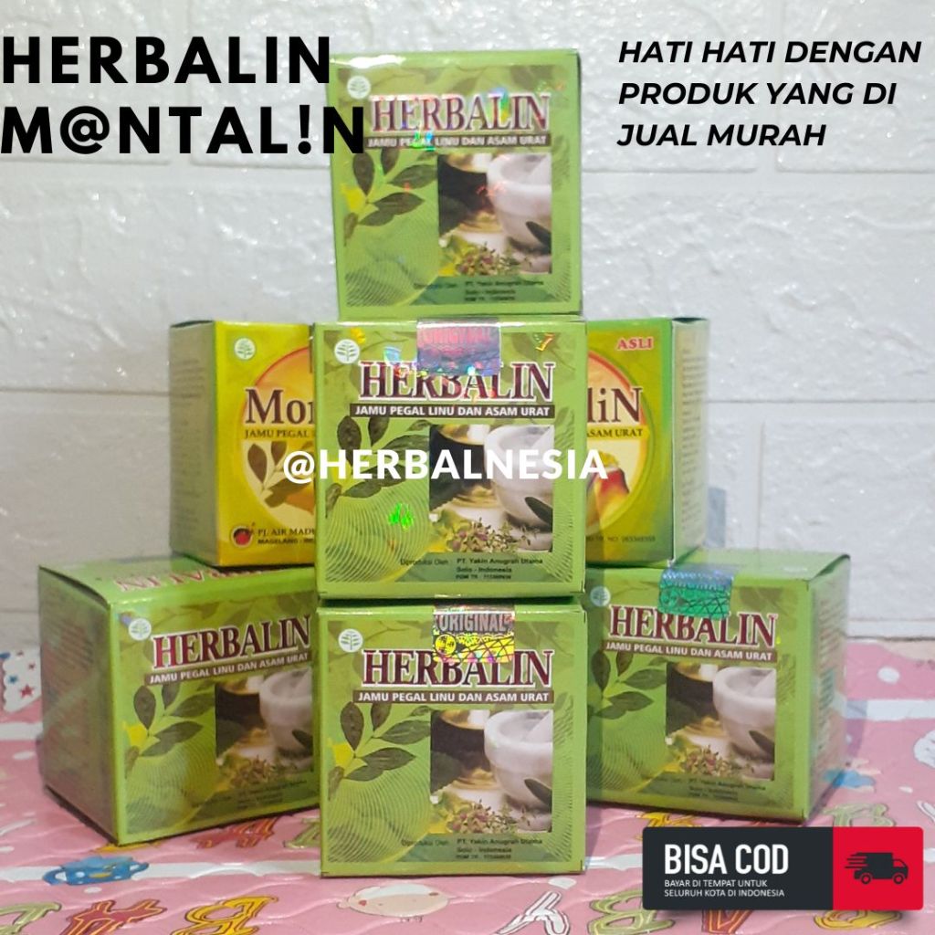 

Herbalin Kapsul Herbalin Obat Pegal Linu Obat Nyeri Asem Uirat Grosir
