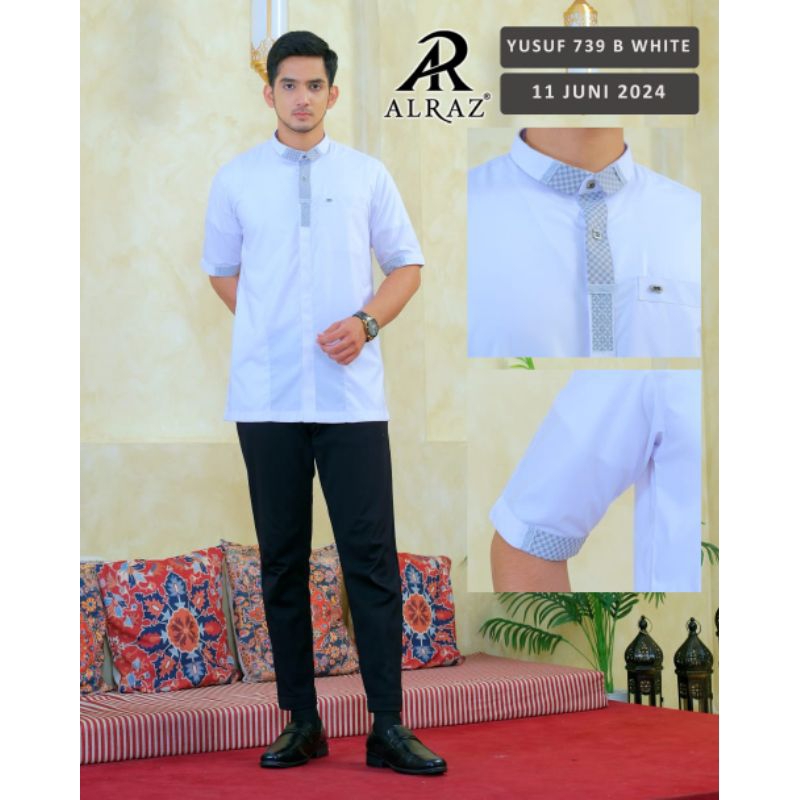 KOKO ALRAZ PUTIH TANGAN PENDEK/koko alraz putih pendek premium