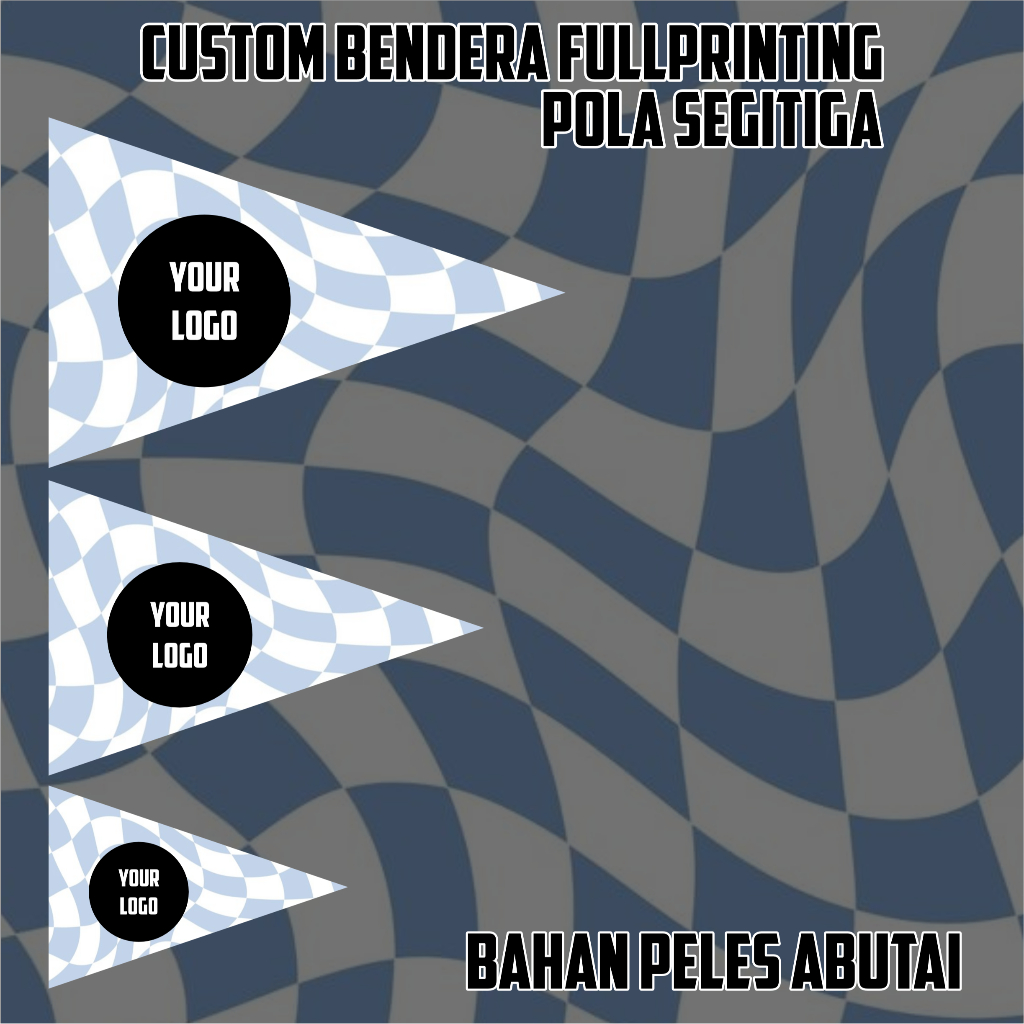 Bendera Segitiga Custom Full Printing