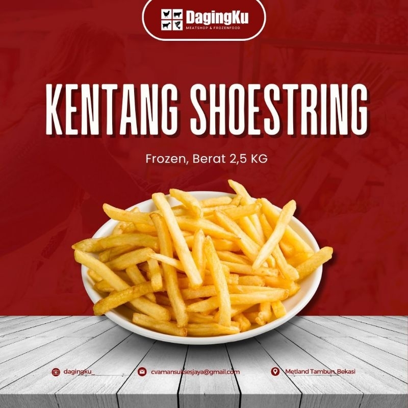 

Kentang Shoestring 2.5Kg/Kentang Goreng Kfc 2.5Kg /Kentang Crispy Soestring 2.5Kg