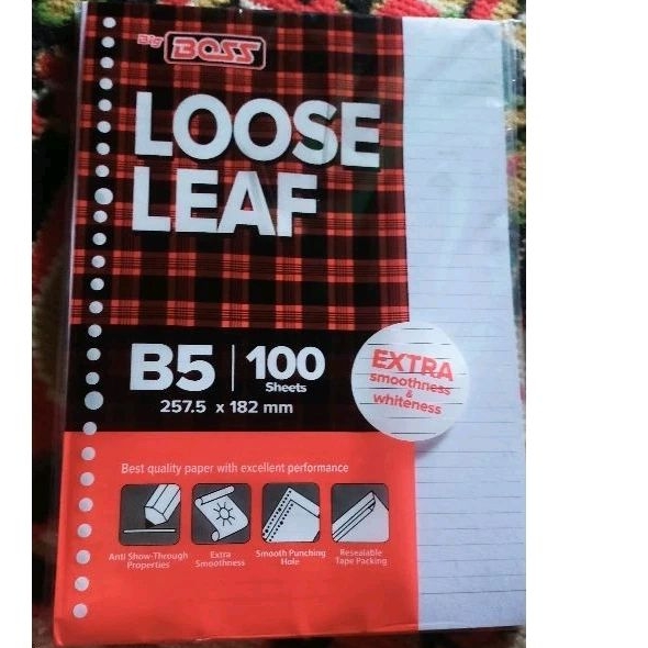 

Isi binder B5 (bergaris)