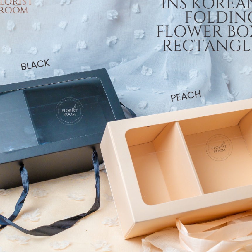 

HJ6 Ins Korean Folding RECTANGLE Flower Box Bloombox Flower Box