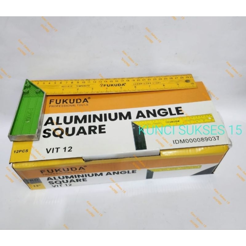 

Penggaris Besi Siku Meter 12" inch FUKUDA / Penggaris Besi Sudut 30 Cm