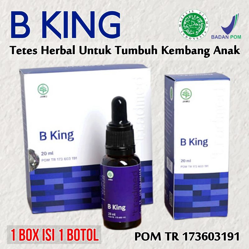 B King Bking Tetes Herbal Nutrisi ABK Bantu Atasi Speech Delay 1 Box isi 1 Botol
