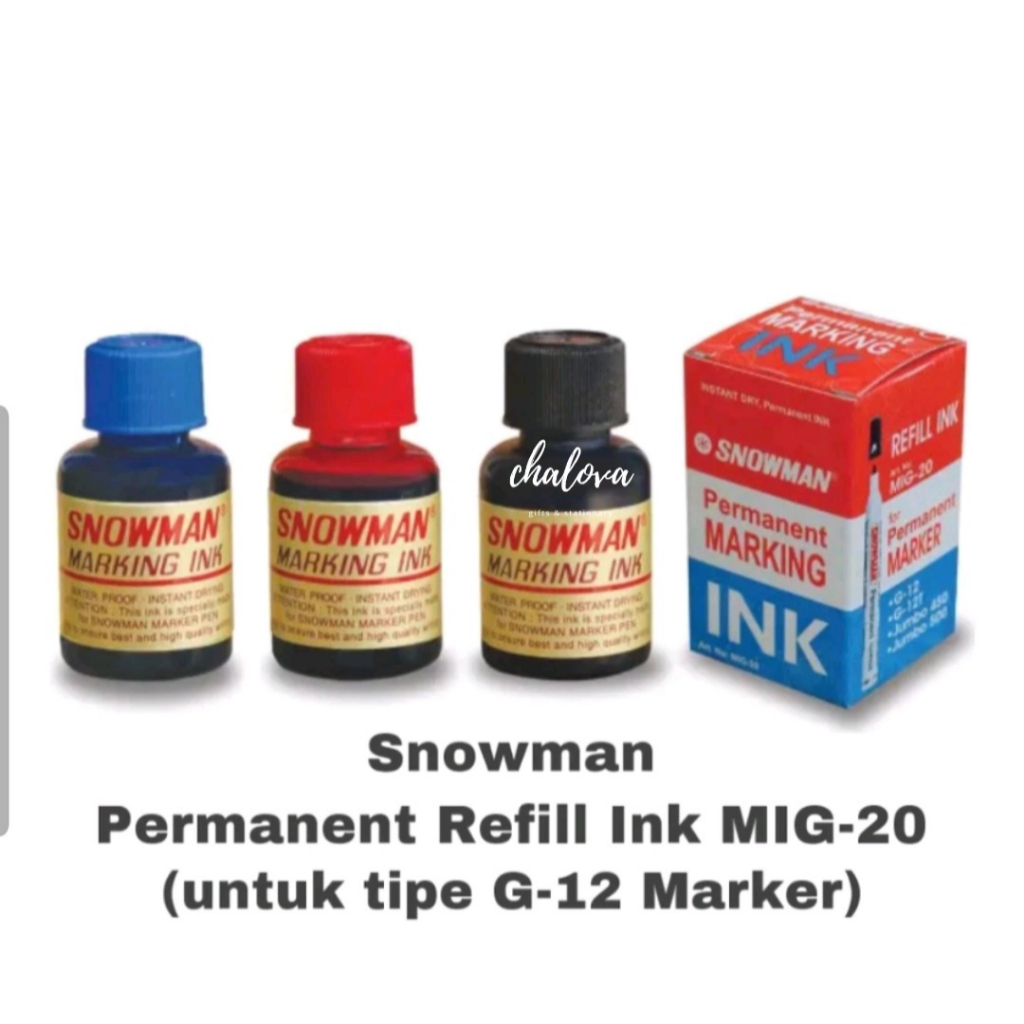 

[PCS] REFILL TINTA SPIDOL SNOWMAN G-12 PERMANEN